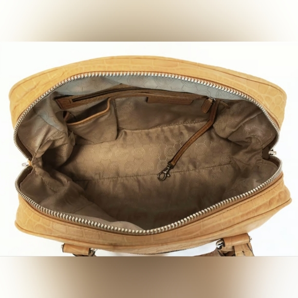 Michael Kors Key Lock Camel Leather Satchel - Picture 2 of 10